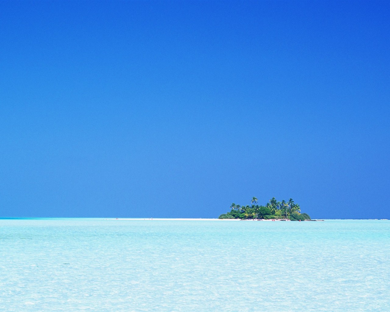 Maledivy vody a modrou oblohu #21 - 1280x1024