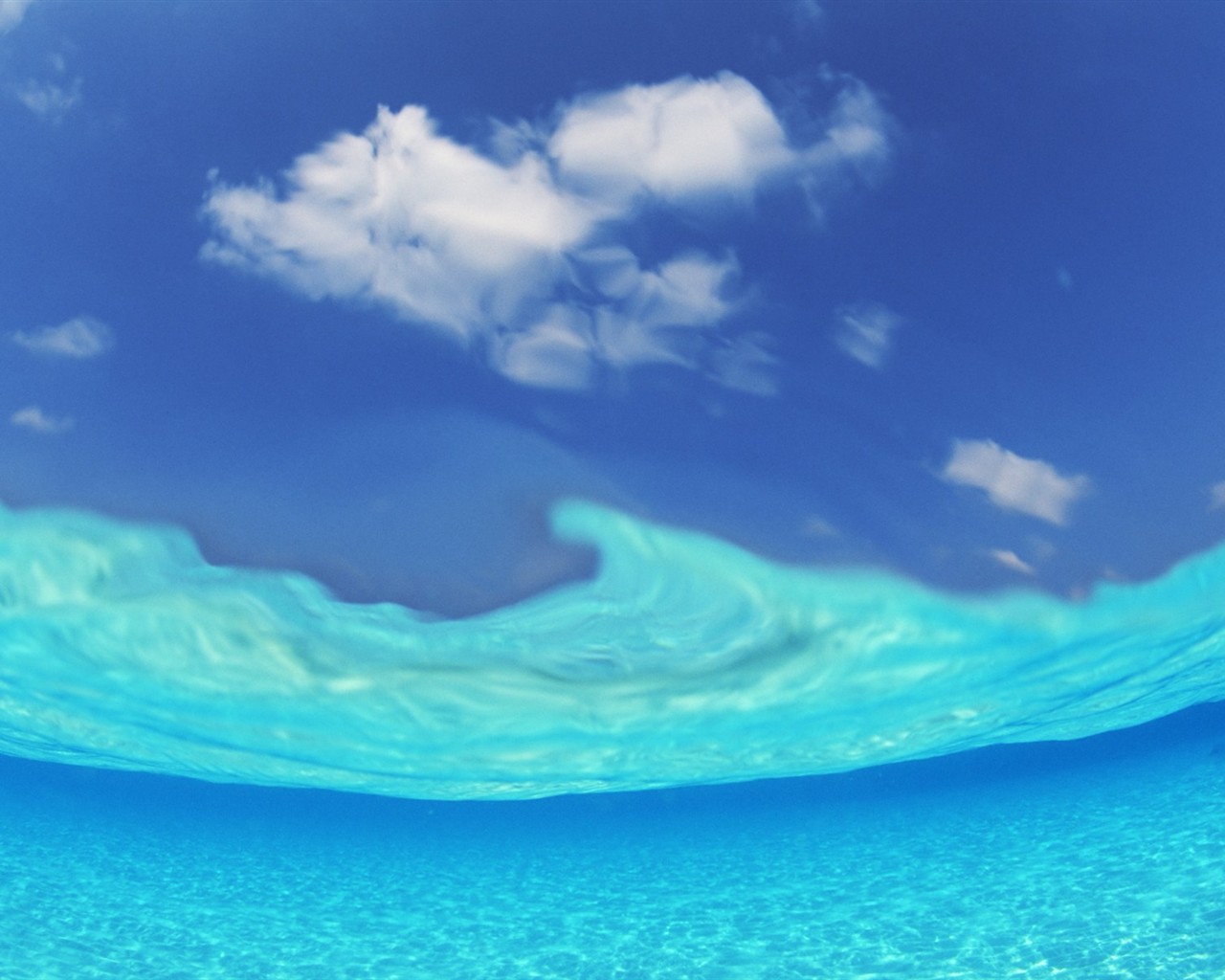 ciel bleu de l'eau aux Maldives et #25 - 1280x1024
