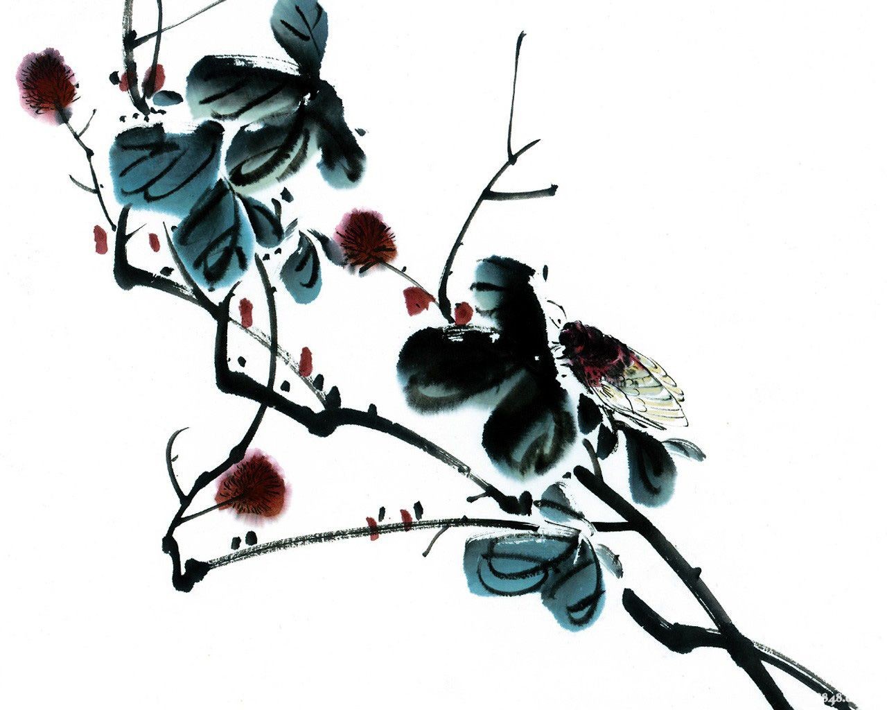 Chinesischer Tuschemalerei Wallpaper #9 - 1280x1024