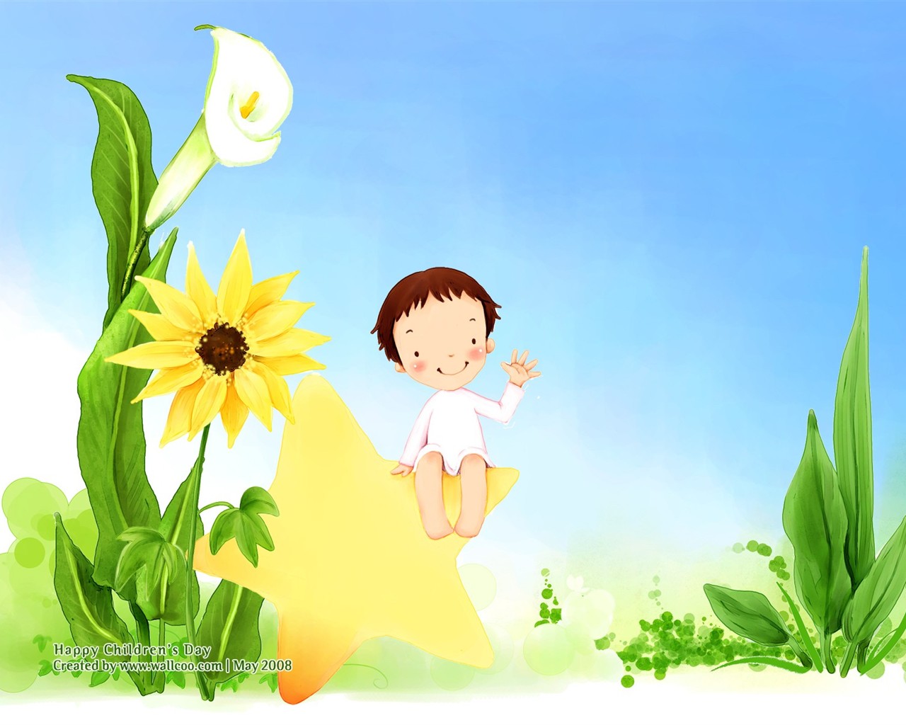 Lovely Children's Day wallpaper illustrator #13 - 1280x1024