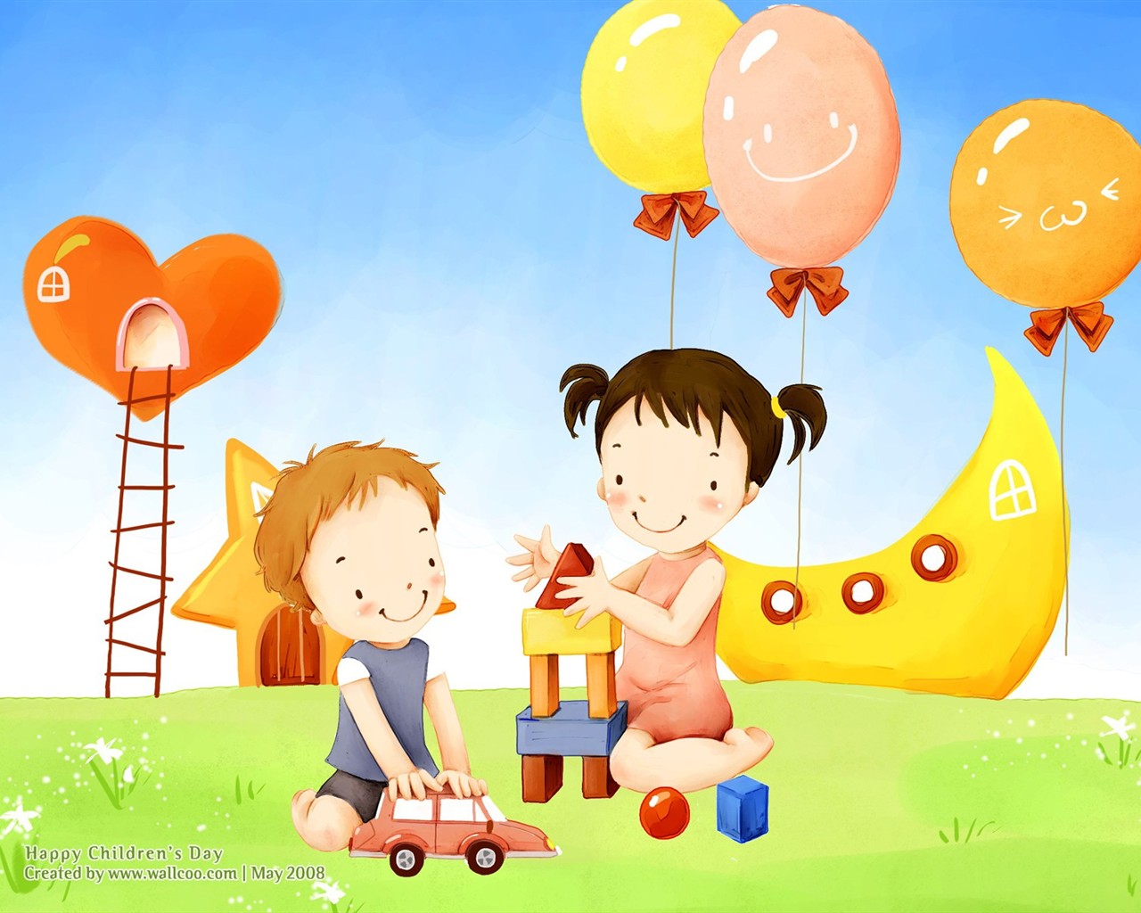 Lovely Children's Day wallpaper illustrator #27 - 1280x1024