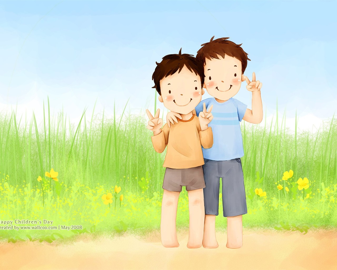 Lovely Day обои Детский иллюстратор #29 - 1280x1024