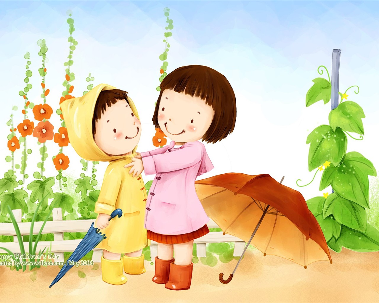Lovely Day обои Детский иллюстратор #30 - 1280x1024