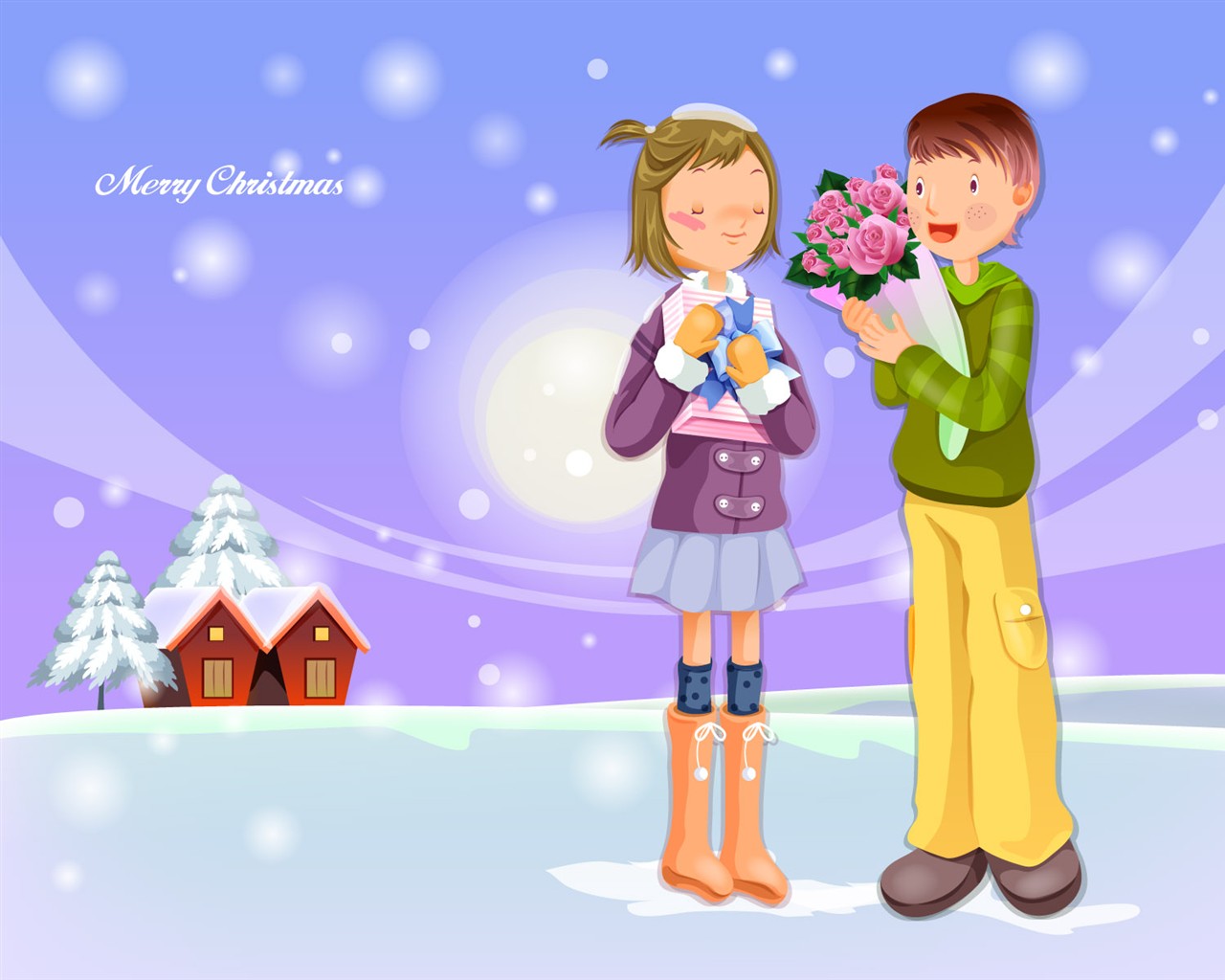 Christmas Winter Wallpaper chapter of Vector #12 - 1280x1024