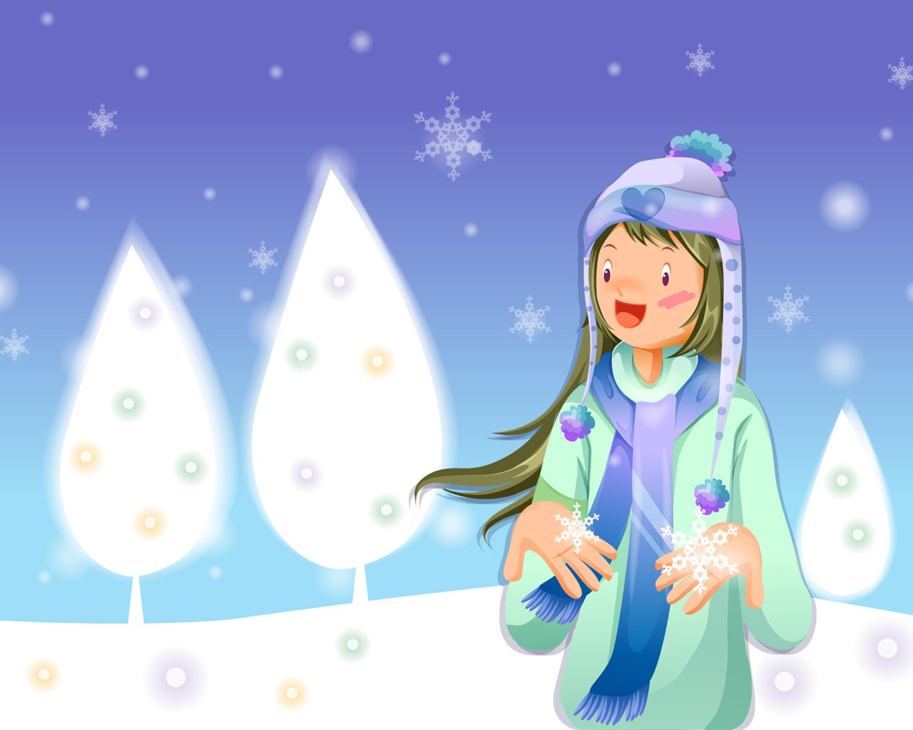 Christmas Winter Wallpaper chapter of Vector #17 - 1280x1024