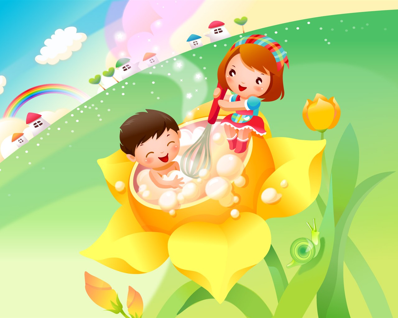 Childhood Dreams cartoon wallpaper albums #3 - 1280x1024