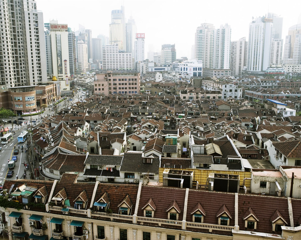 letmý pohled na městské tapety Číny #23 - 1280x1024