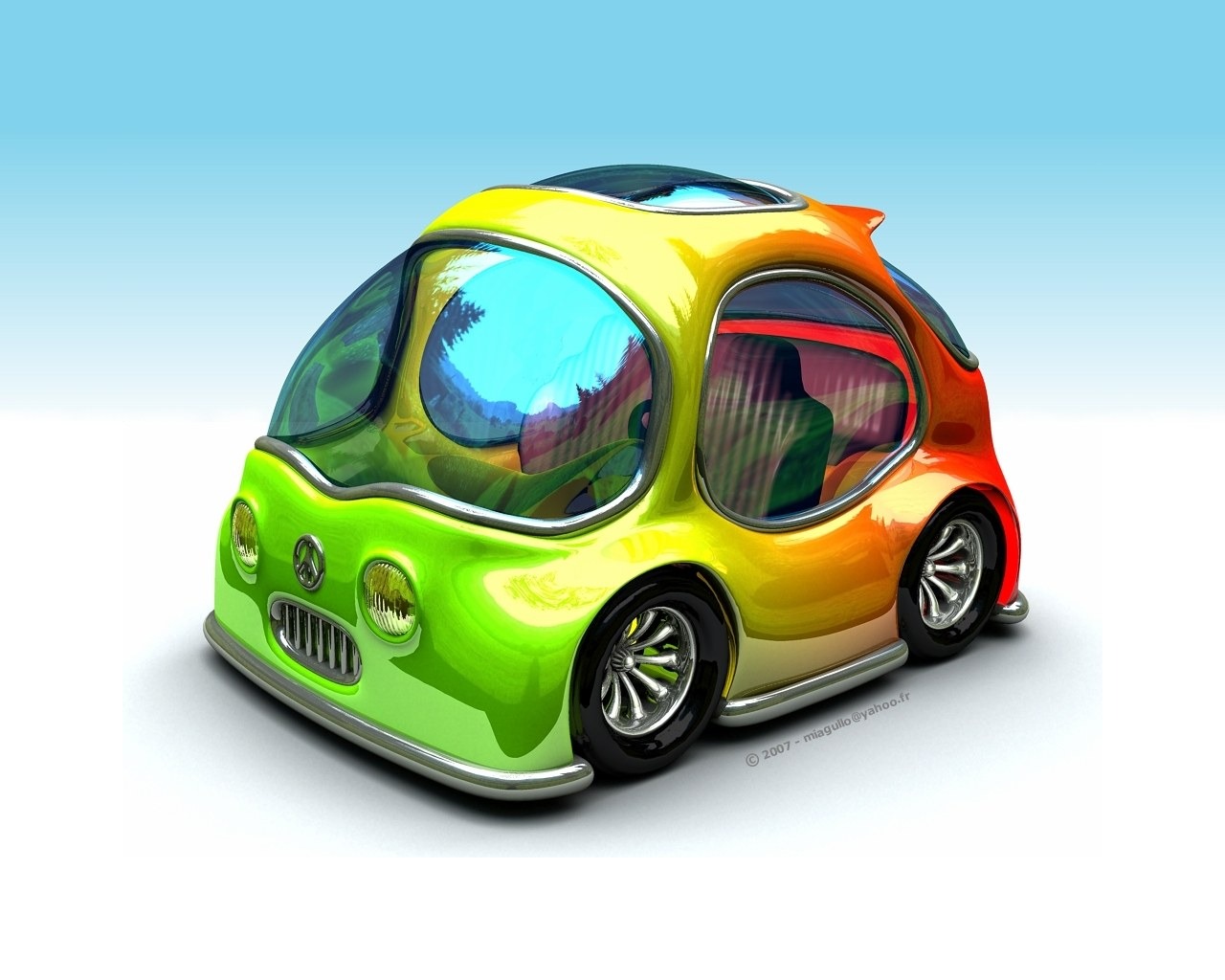 Fun 3D-Cartoon Design Tapeten #1 - 1280x1024