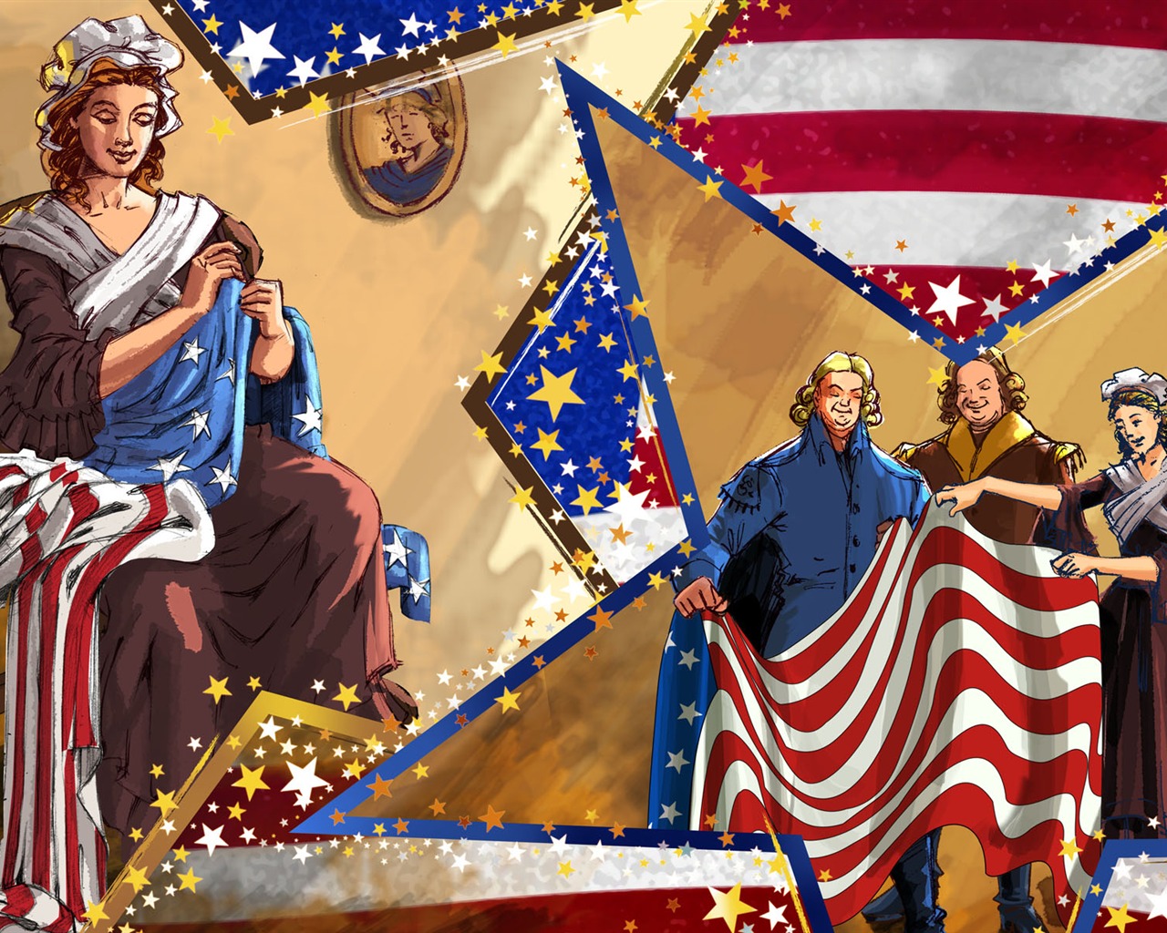 U. S. indépendance fond d'écran thème de la Journée #10 - 1280x1024
