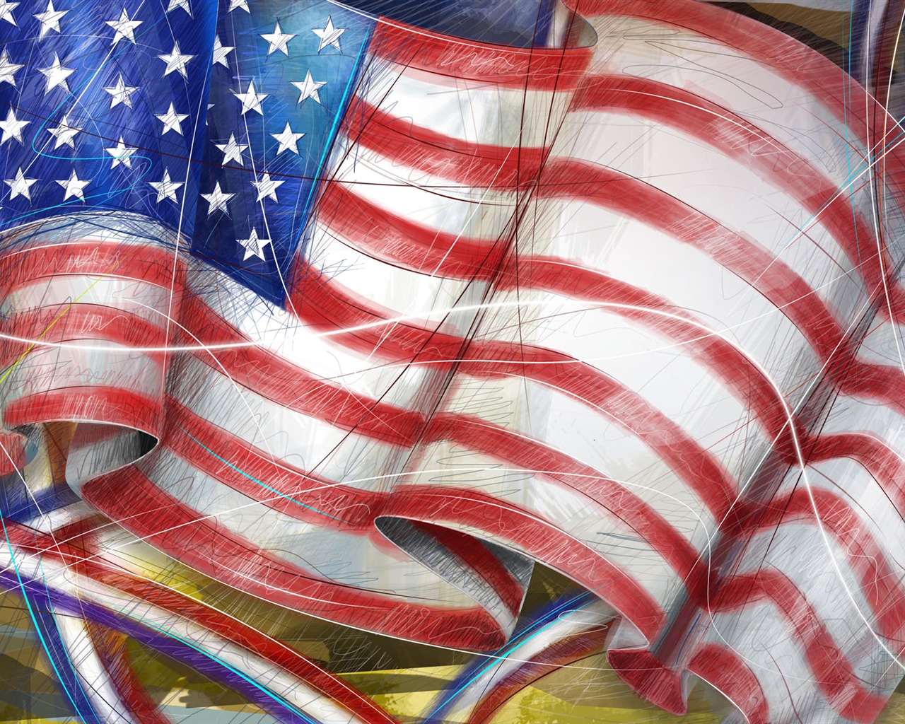 미 독립 기념일 테마 벽지 #17 - 1280x1024