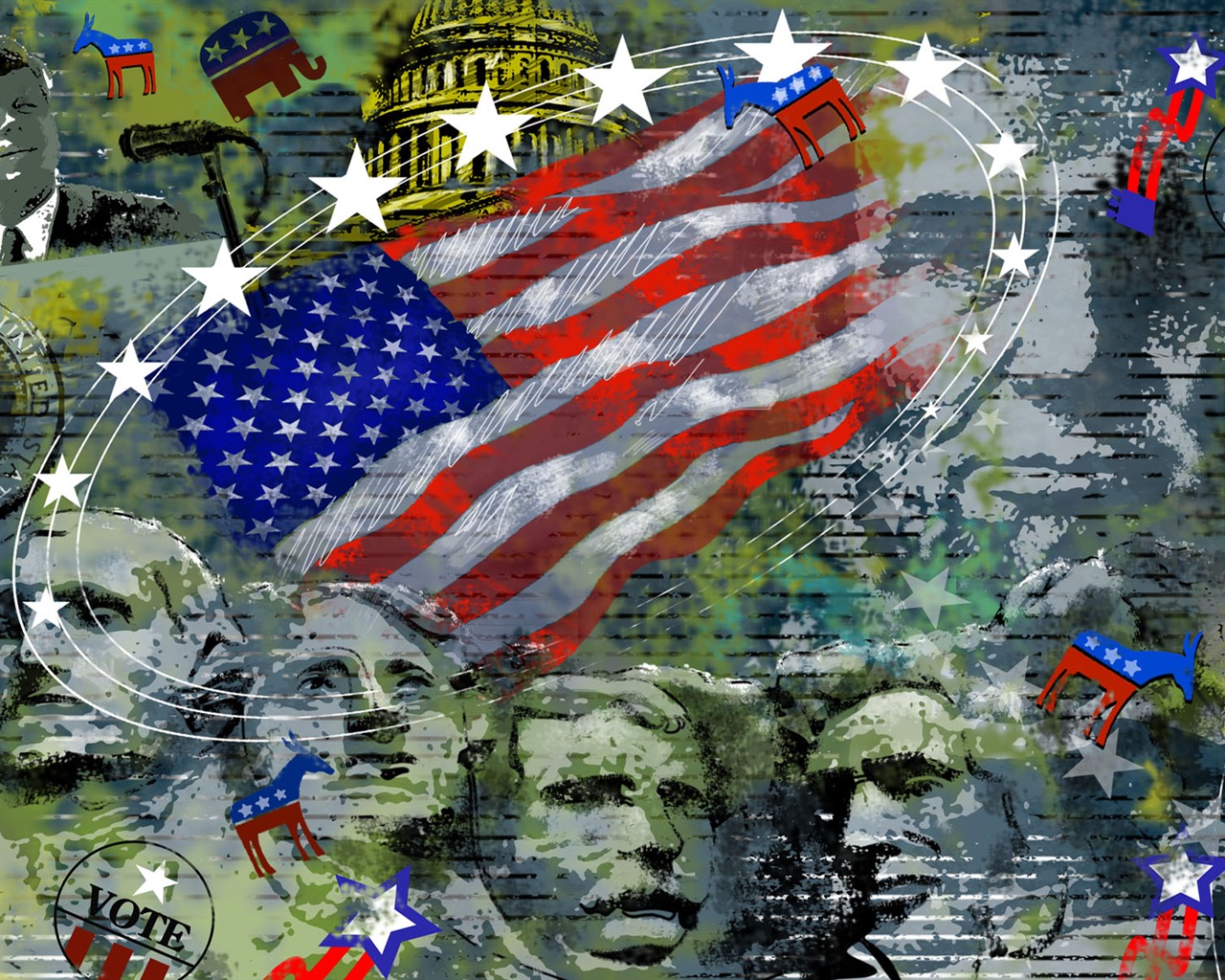 미 독립 기념일 테마 벽지 #20 - 1280x1024