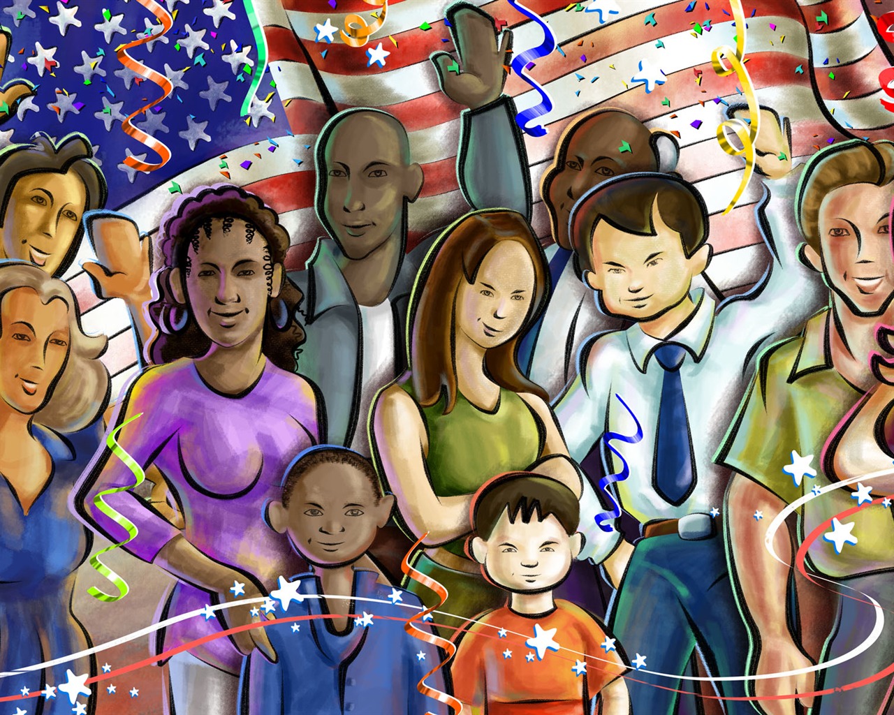 米独立記念日のテーマの壁紙 #40 - 1280x1024