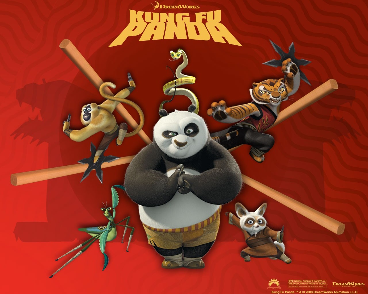3D анимация Kung Fu Panda обои #6 - 1280x1024