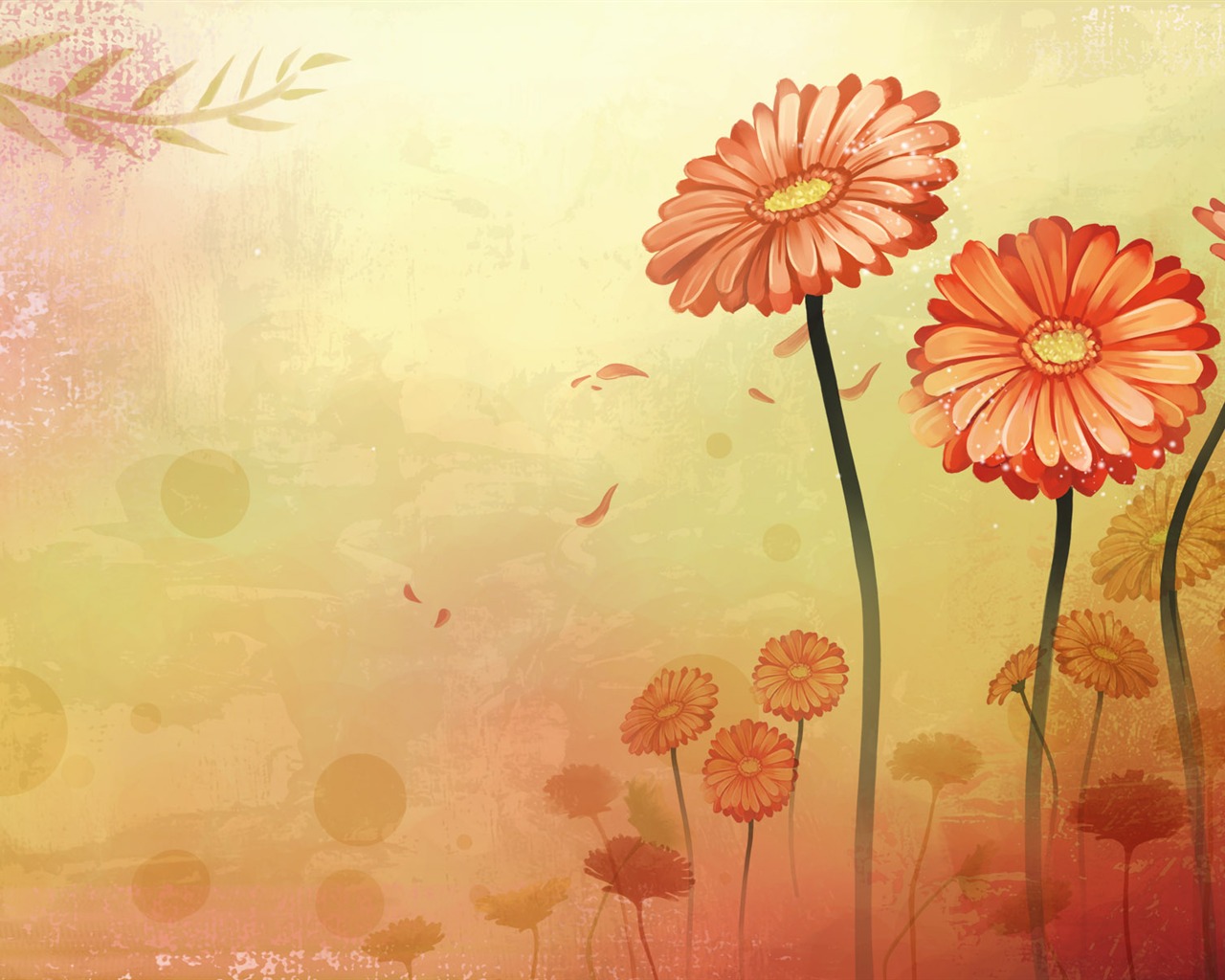 바탕 화면 합성 다채로운 꽃 #28 - 1280x1024