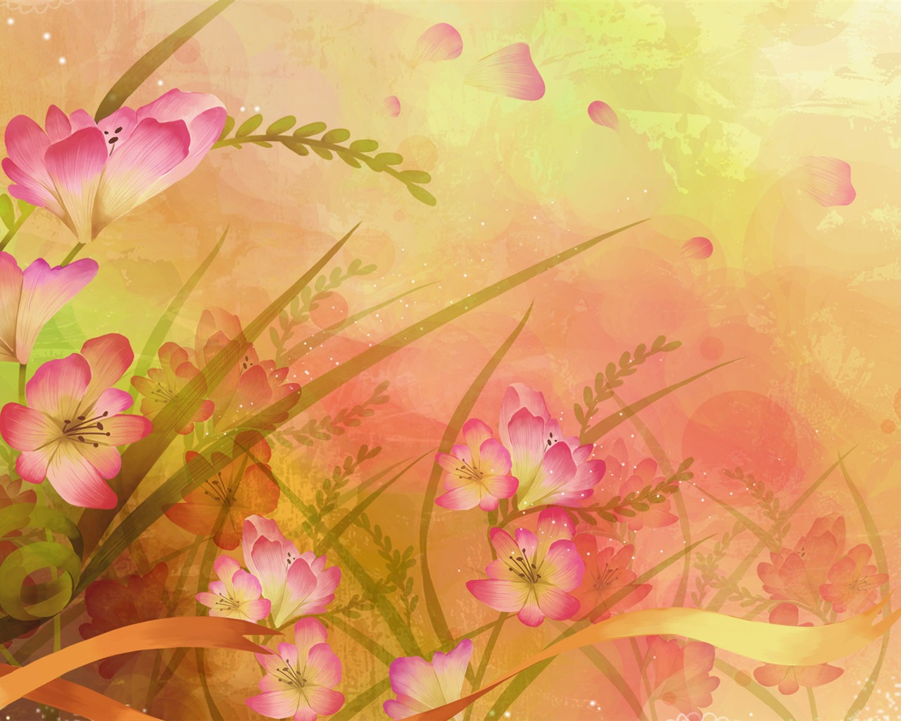 Fondo de pantalla de colores sintéticos Flor #40 - 1280x1024