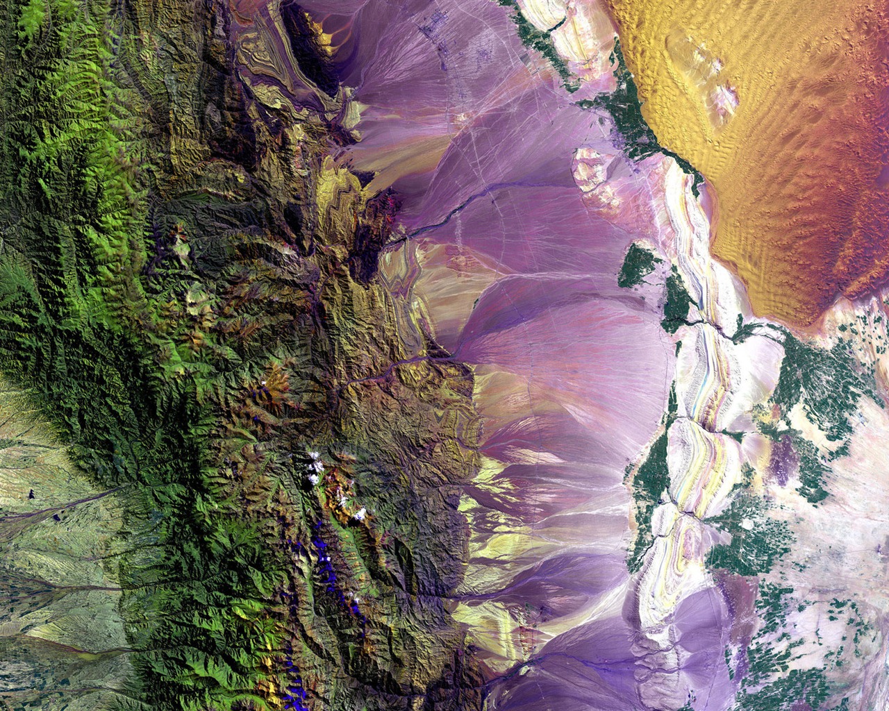 HD wallpaper krásný pohled z ptačí perspektivy na Zemi #4 - 1280x1024