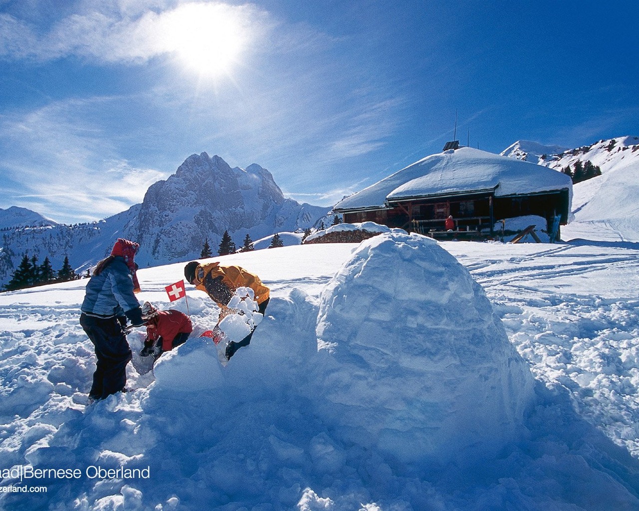 瑞士冬季旅游景点壁纸2 - 1280x1024