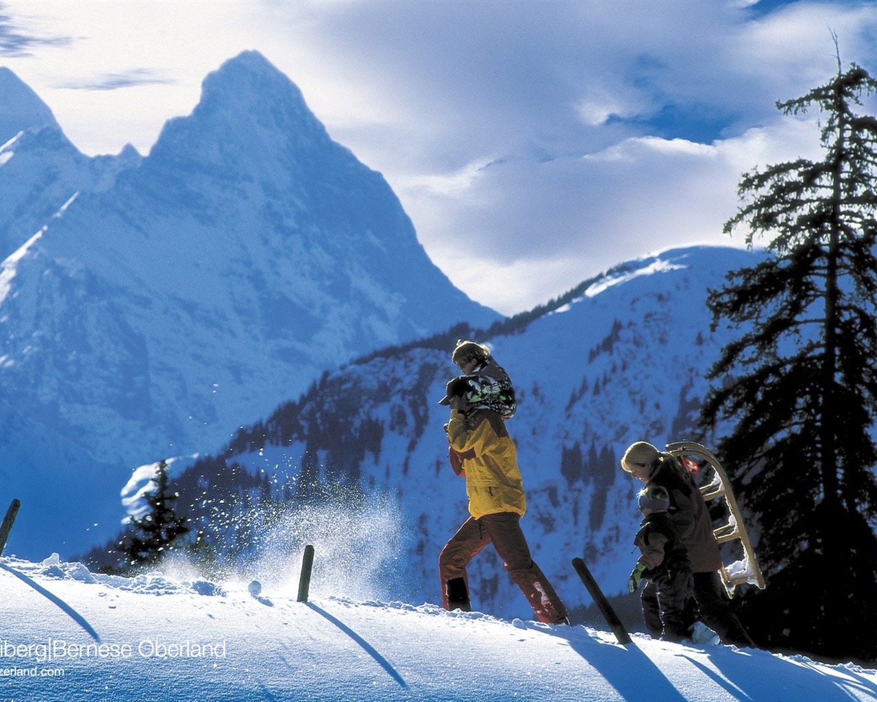 Suisse Tourisme d'hiver de papier peint #8 - 1280x1024