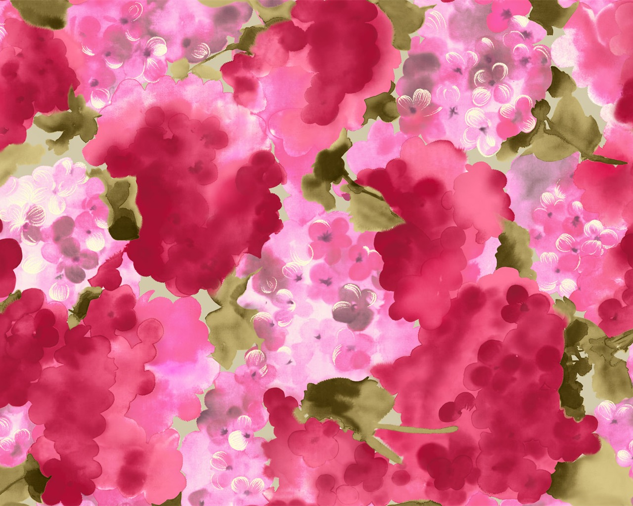 Fondos de pantalla de tinta exquisita flor #27 - 1280x1024