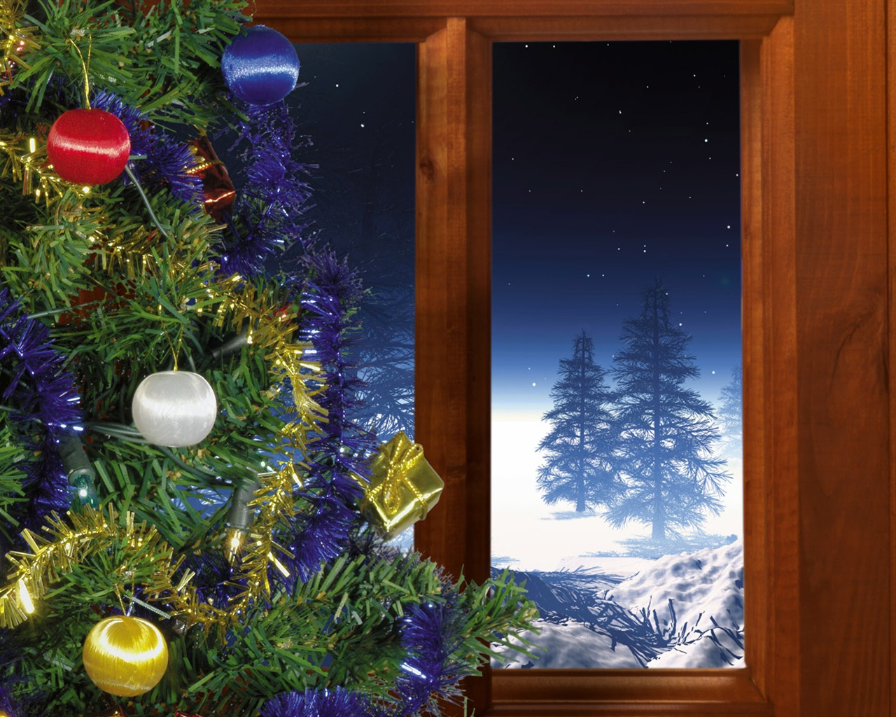 Christmas landscaping series wallpaper (13) #17 - 1280x1024