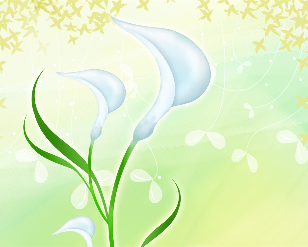papel tapiz floral diseño ilustración #12 - 1280x1024