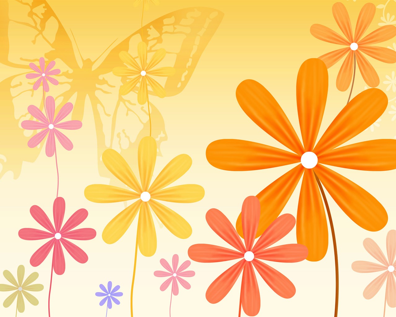 papel tapiz floral diseño ilustración #17 - 1280x1024