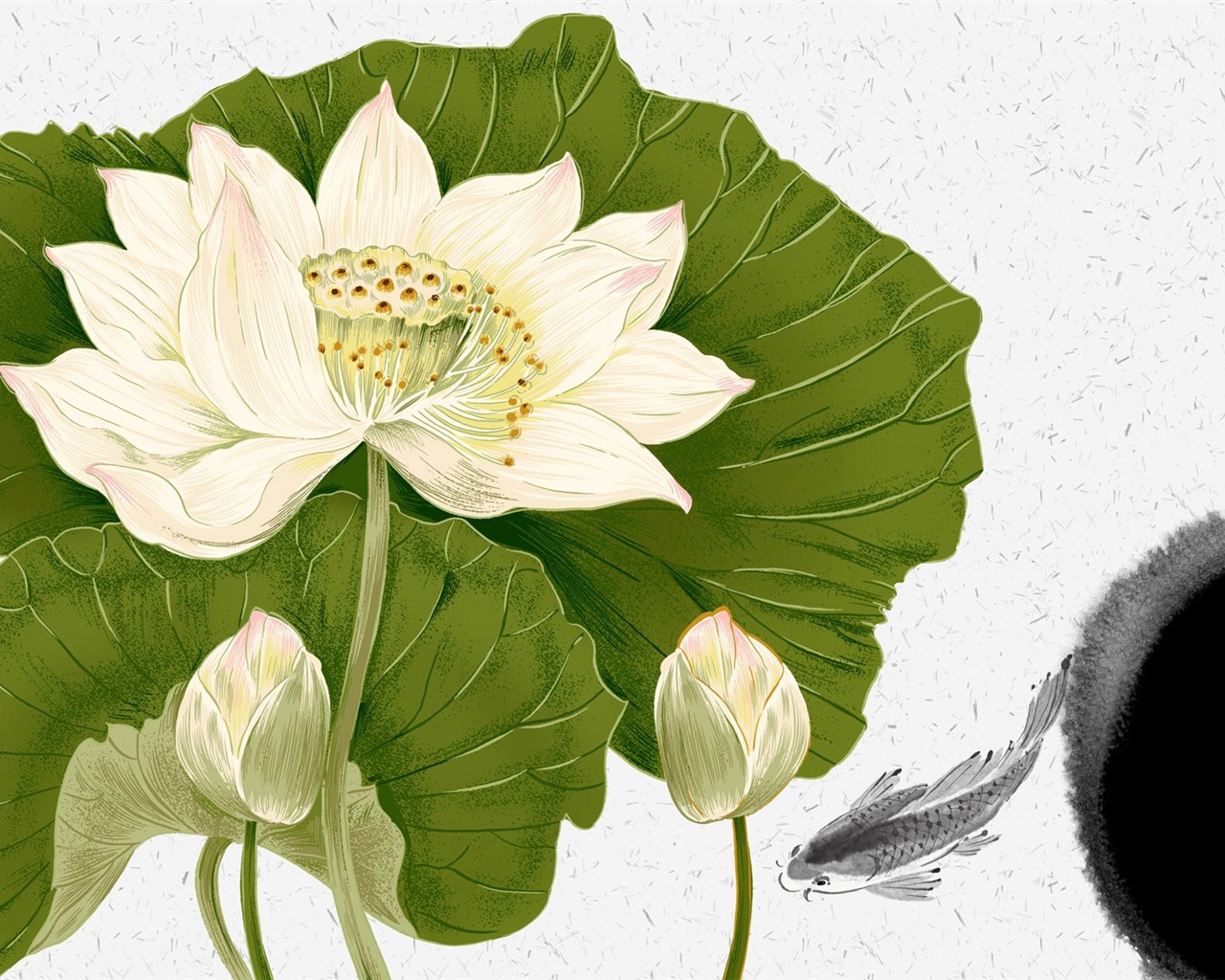 花卉图案插画设计壁纸20 - 1280x1024