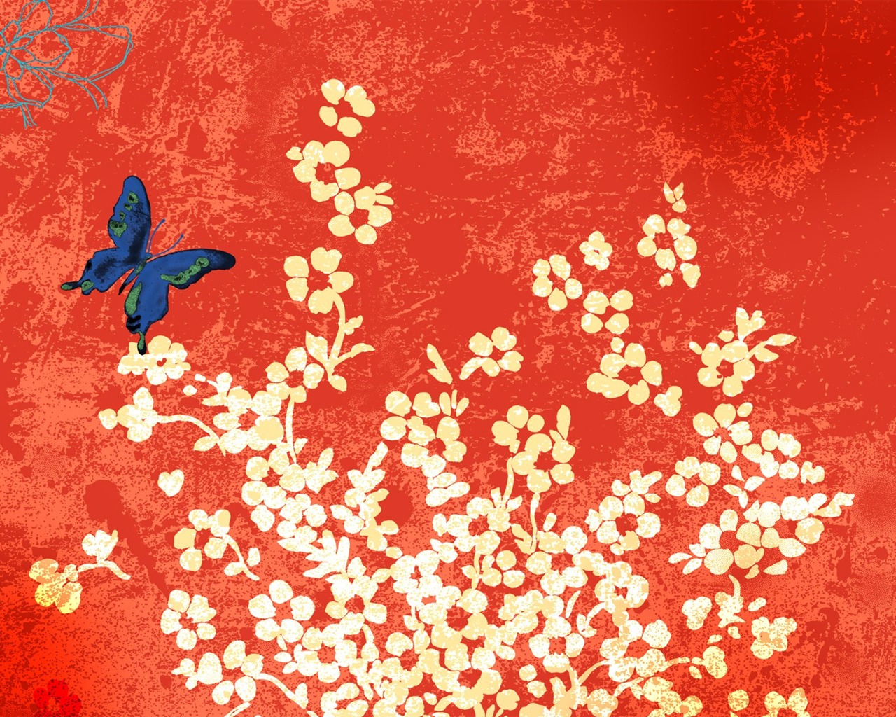 papel tapiz floral diseño ilustración #23 - 1280x1024
