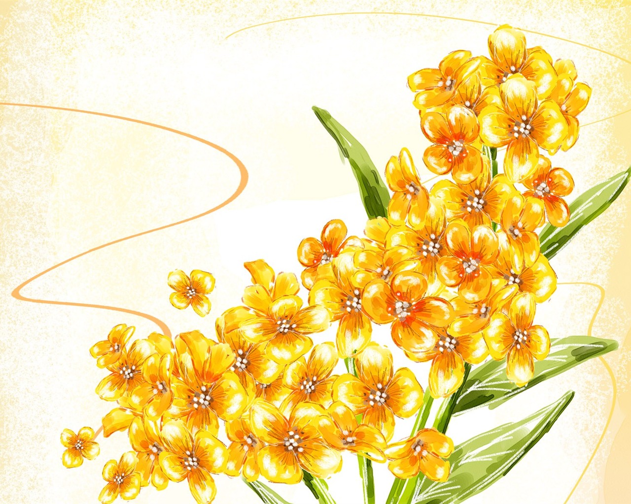 花卉图案插画设计壁纸28 - 1280x1024