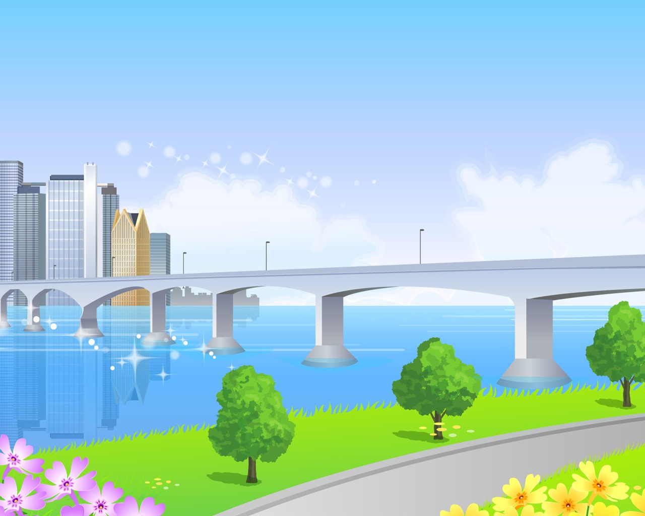 Vector Scenery Collection Wallpapers (1) #15 - 1280x1024