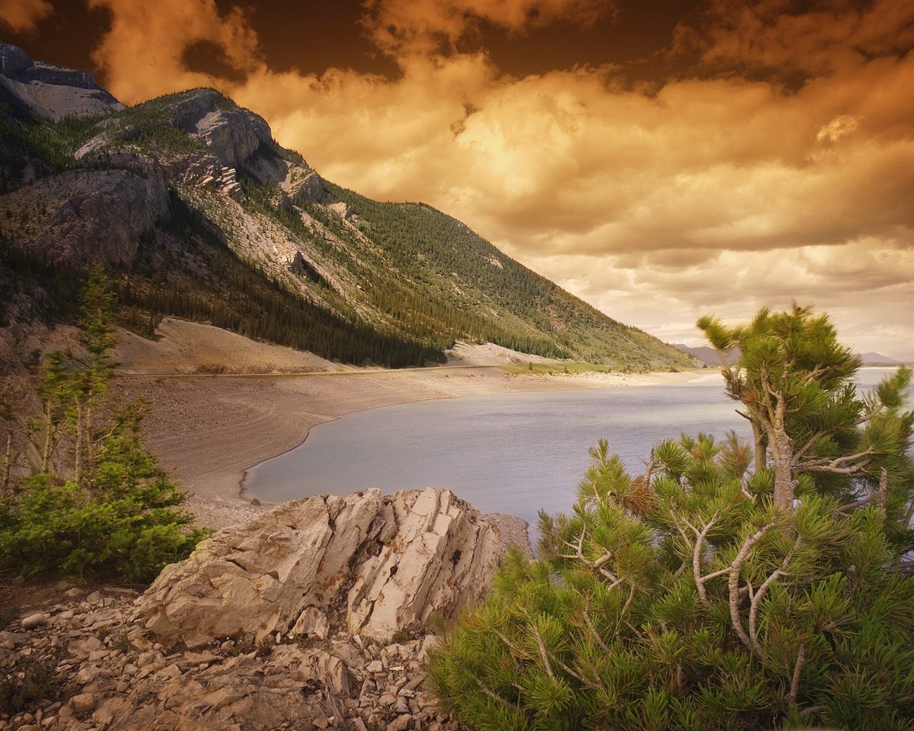 lacs et de montagnes magnifiques fonds d'écran #20 - 1280x1024