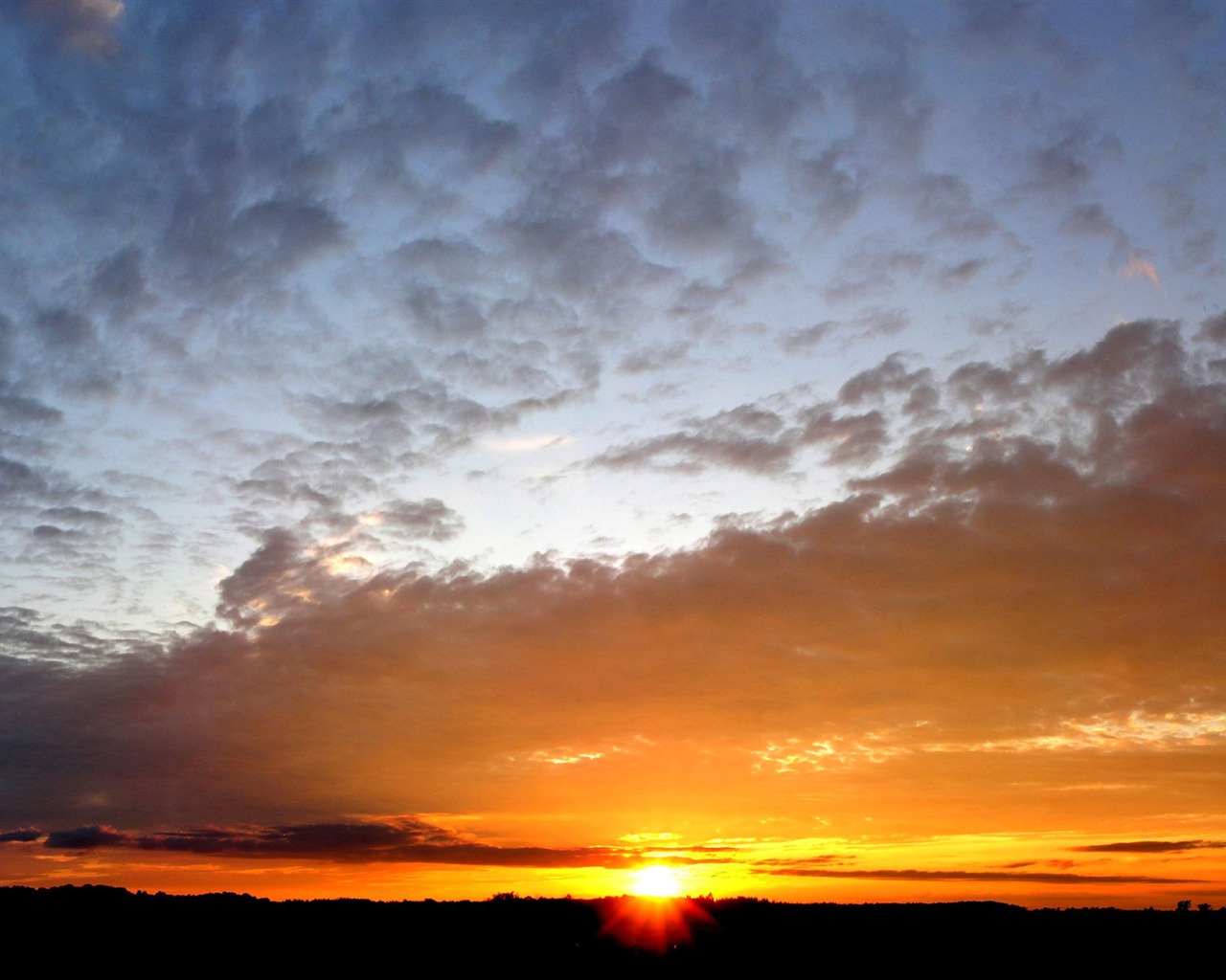 Glow du coucher du soleil HD Wallpaper exquise (2) #3 - 1280x1024