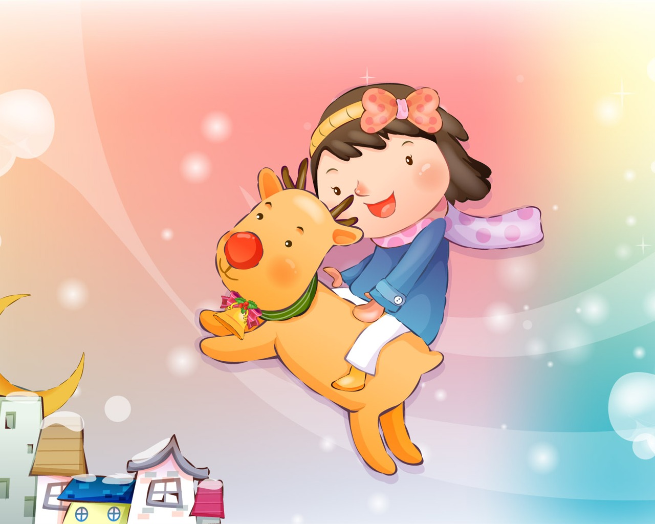 Vector children's Happy Wallpaper (3) #13 - 1280x1024