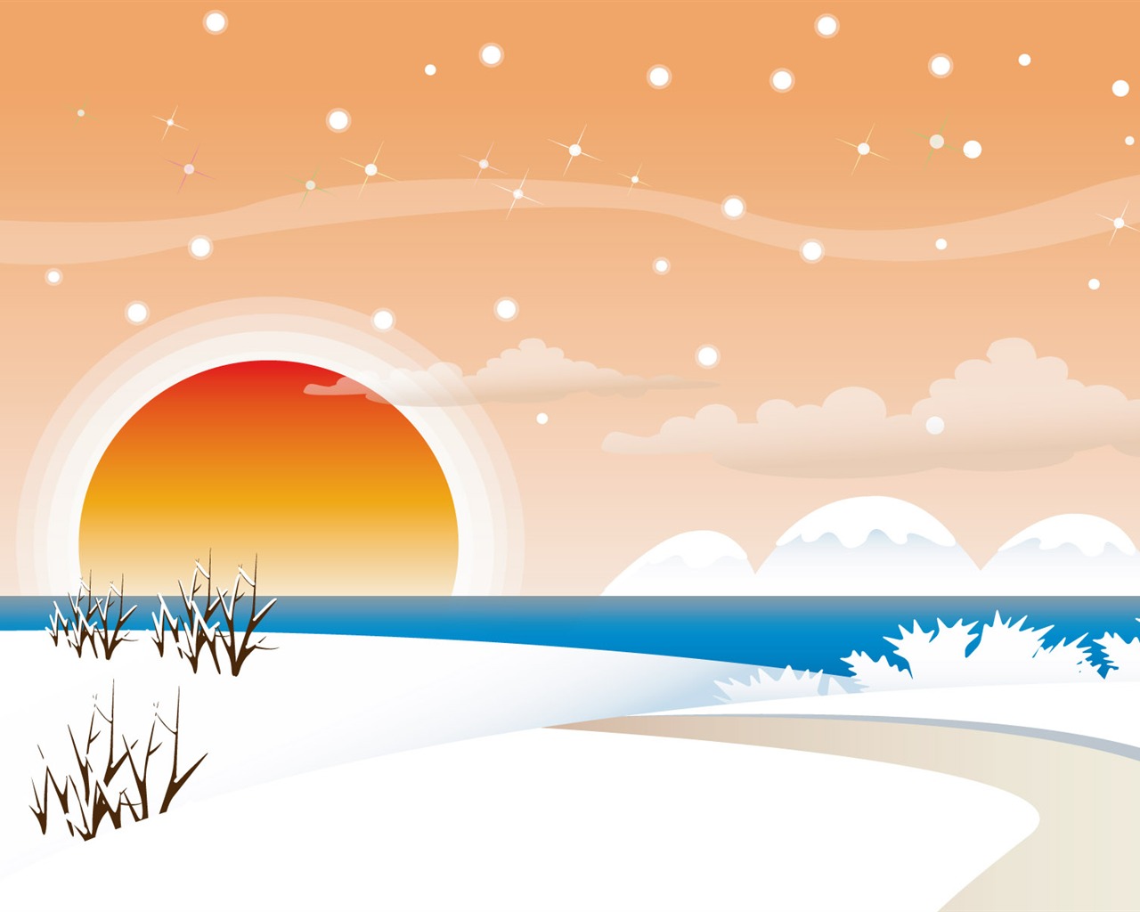 Vector Winter Wallpaper #14 - 1280x1024