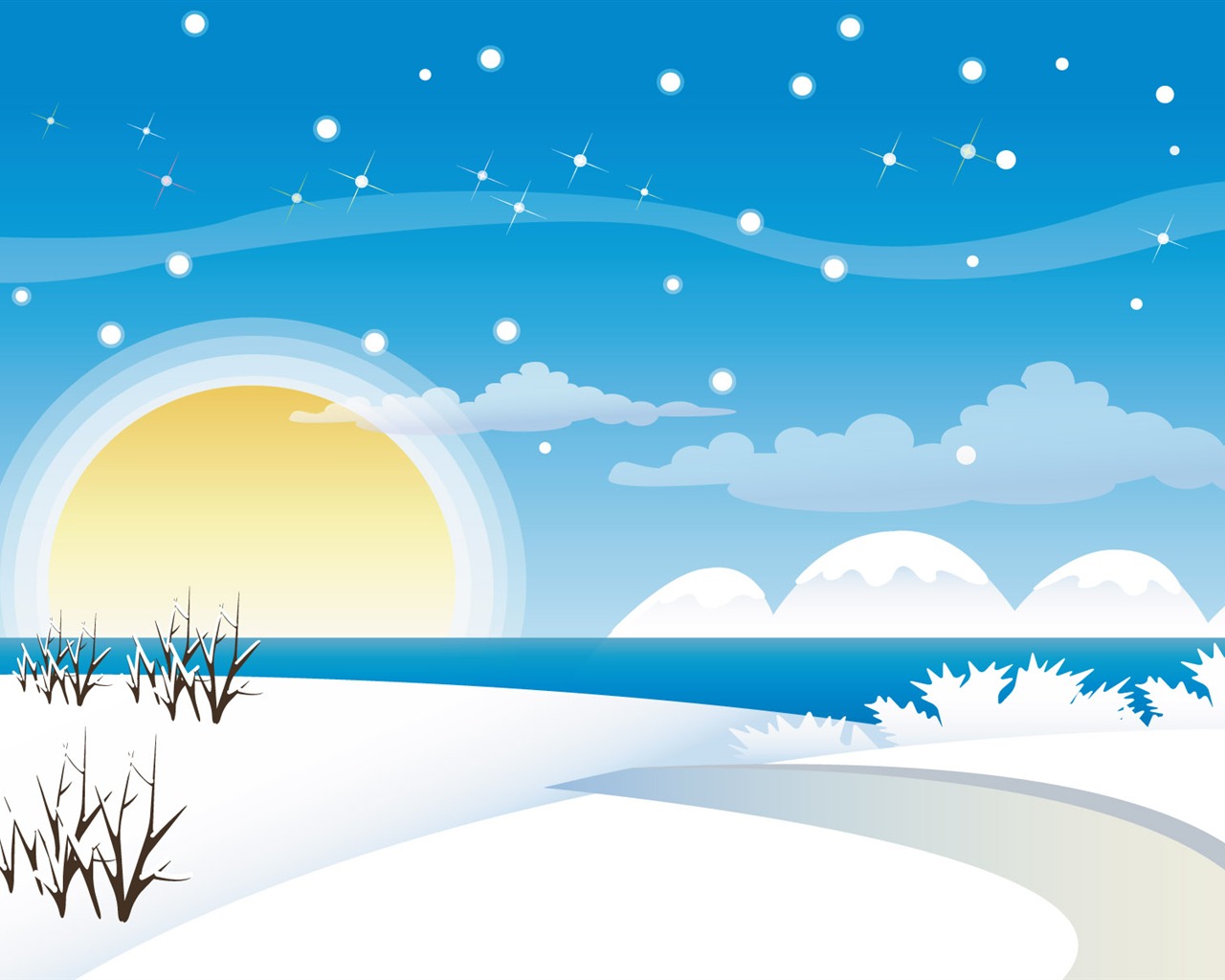 Vector Winter Wallpaper #19 - 1280x1024