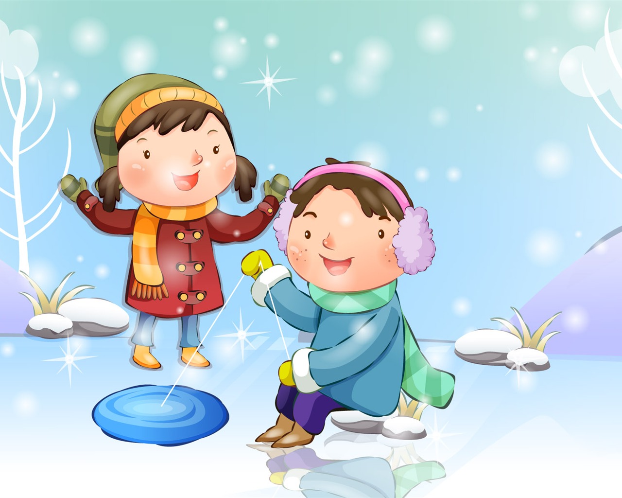 Vector children's Happy Wallpaper (4) #13 - 1280x1024