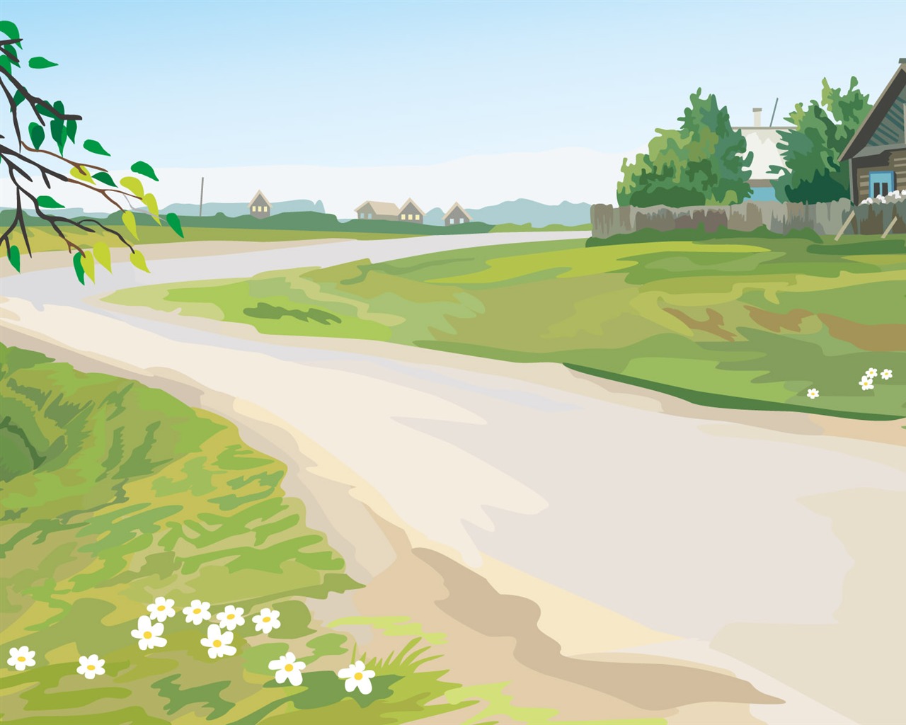 Fonds d'écran paysages Vector (3) #3 - 1280x1024