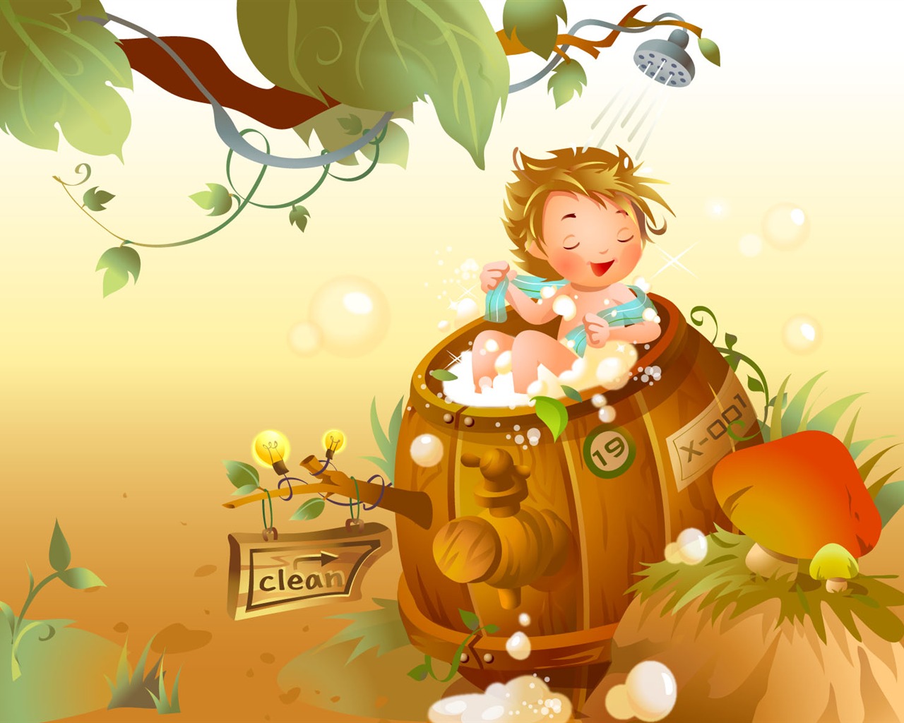 Fond d'écran Fairy Tales Vector (2) #5 - 1280x1024