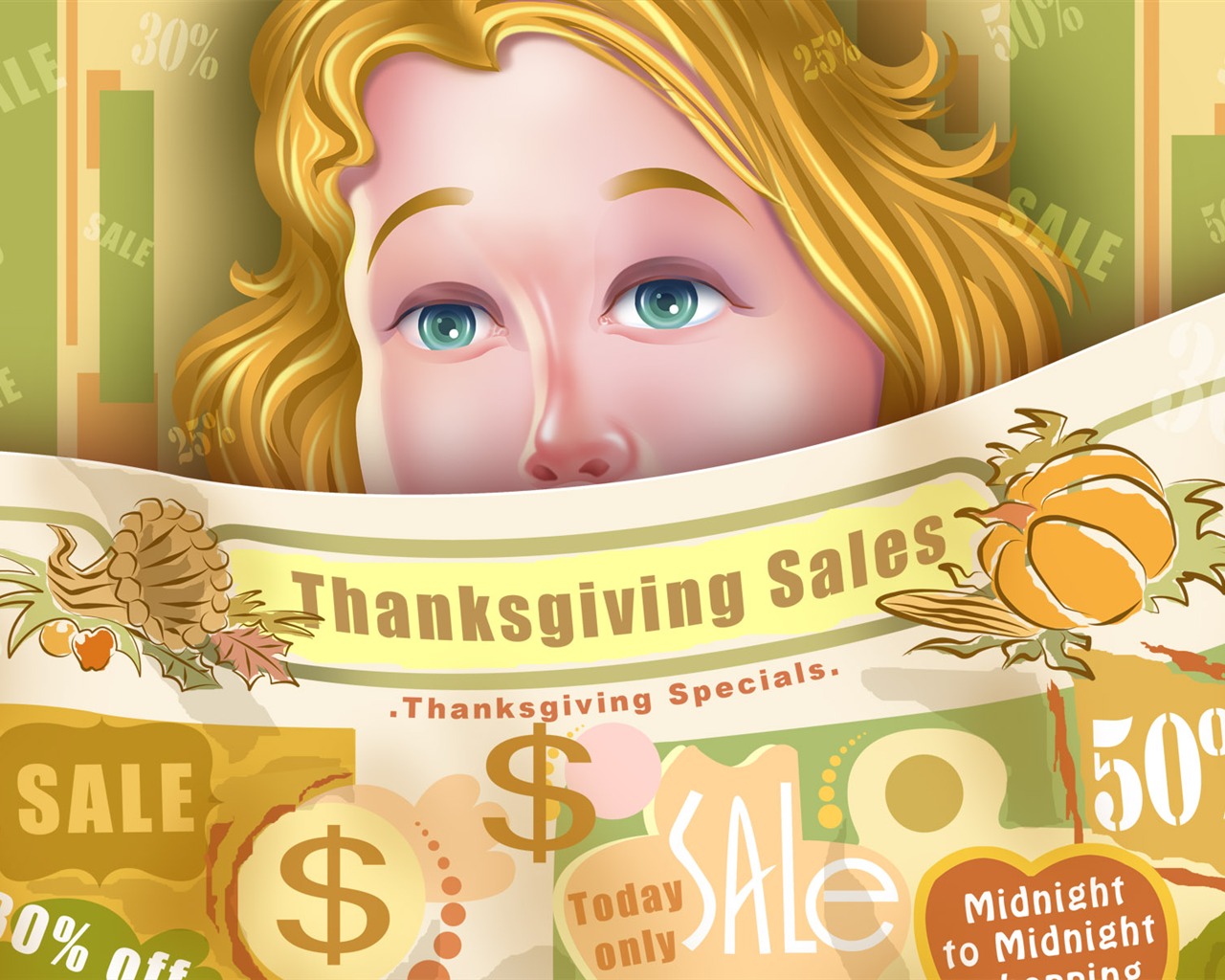Thanksgiving theme wallpaper (3) #10 - 1280x1024