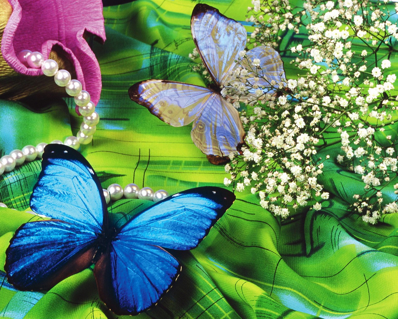Schmetterlinge und Blumen Wallpaper Album (1) #18 - 1280x1024