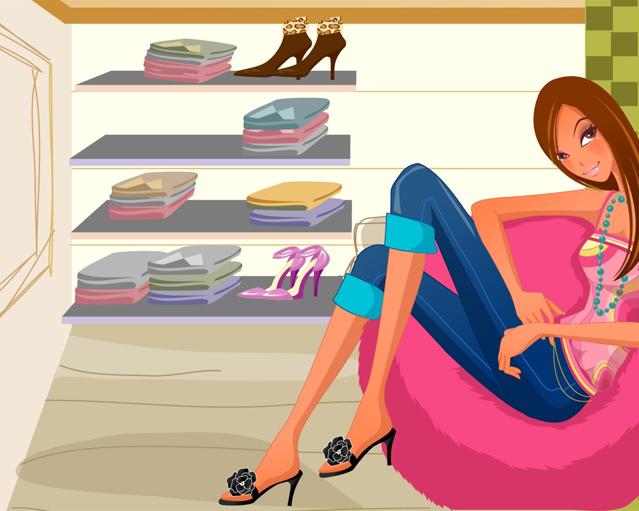 Fashion Shopping Frauen Wallpaper (2) #12 - 1280x1024