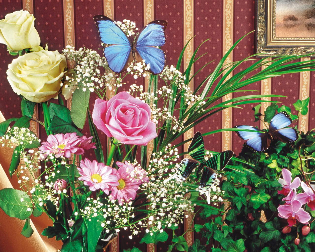 Butterflies and flowers wallpaper album (2) #18 - 1280x1024