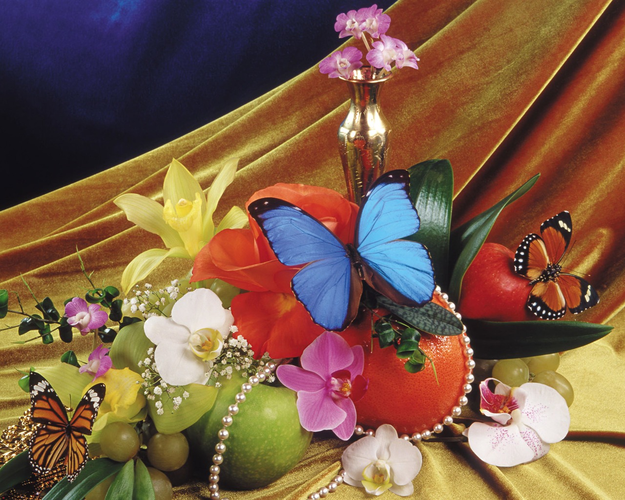 motýli a květiny tapety album (2) #19 - 1280x1024