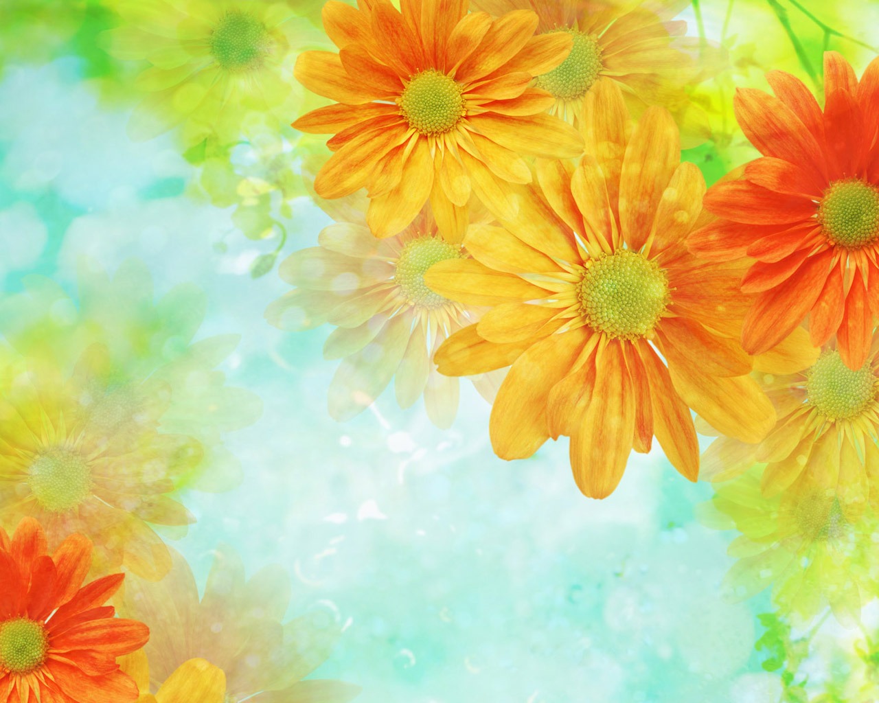 Fantasy CG Hintergrund Flower Wallpapers #2 - 1280x1024