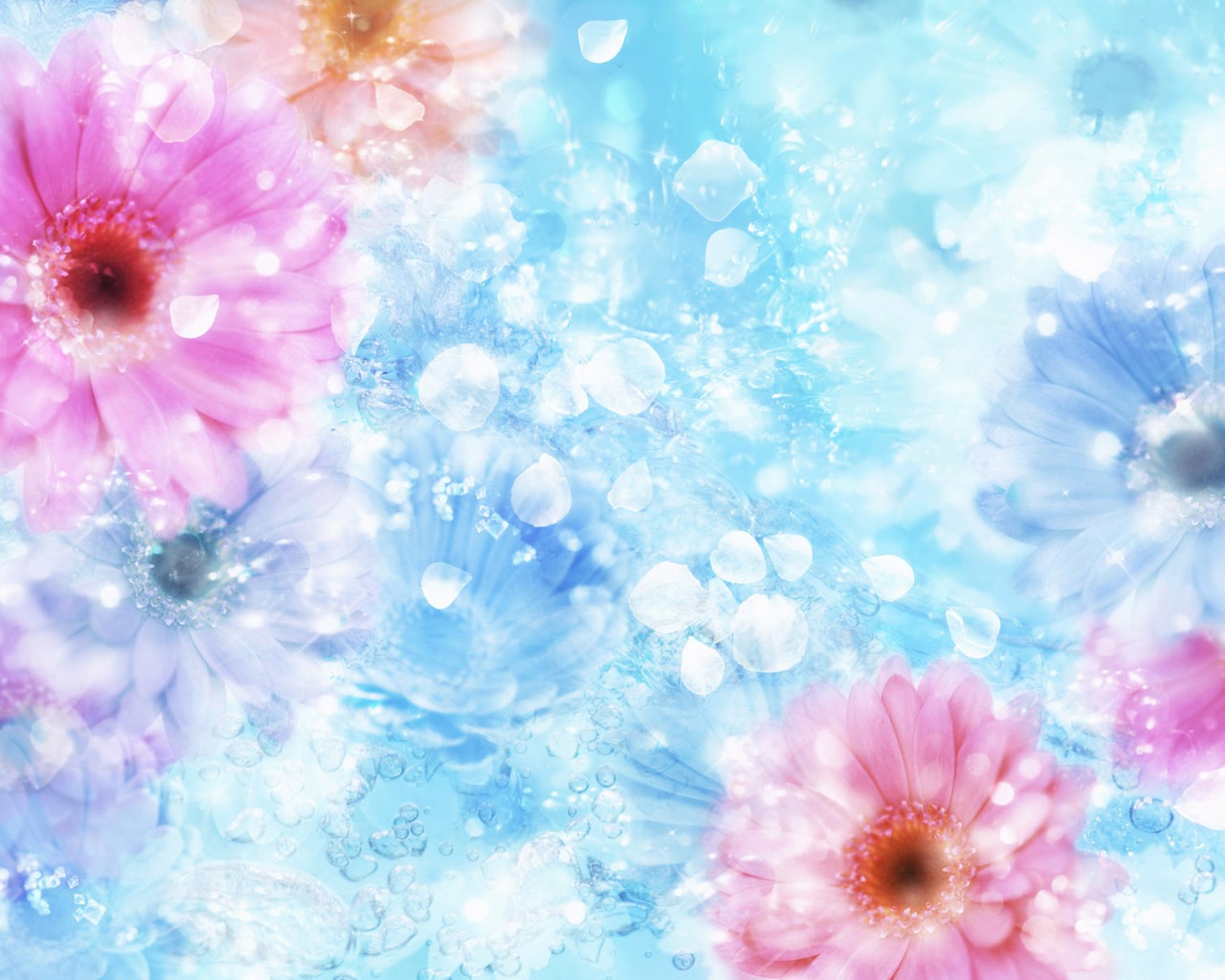 夢幻CG背景花卉壁紙 #13 - 1280x1024