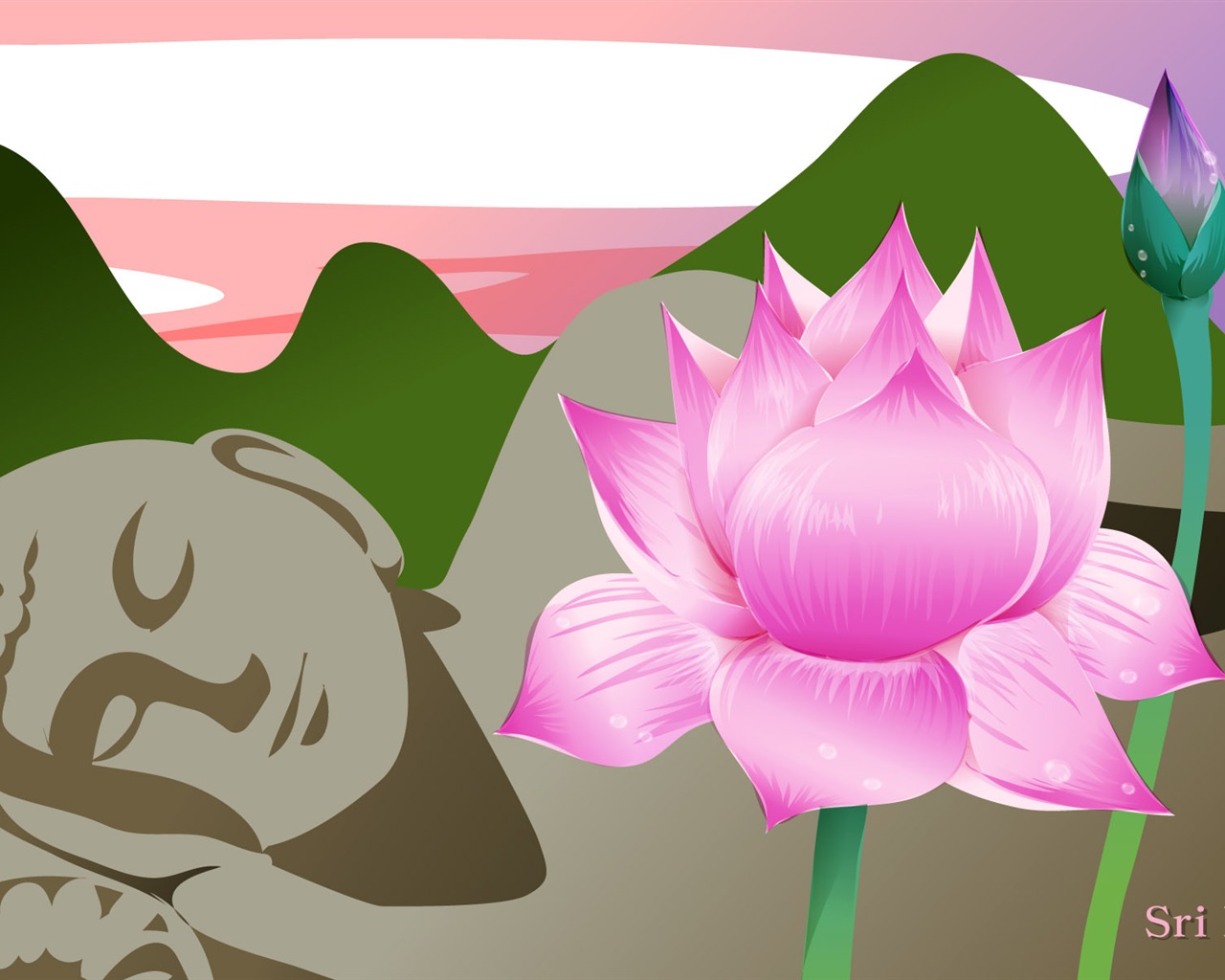 Staats-und Blumen-Tapete (2) #3 - 1280x1024