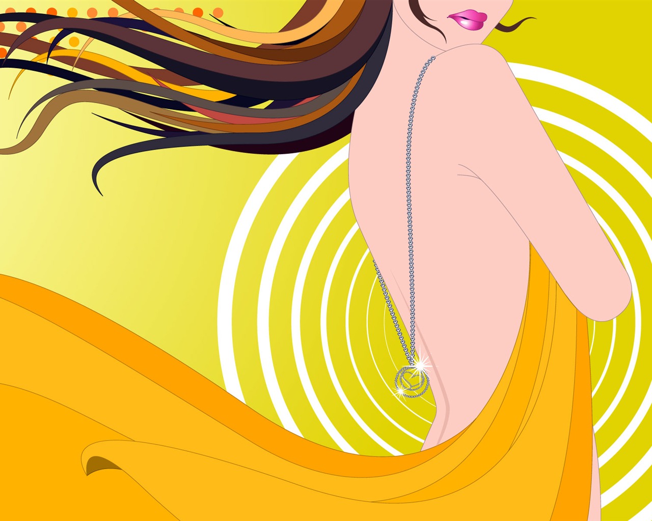 Vector urban women wallpaper (2) #12 - 1280x1024