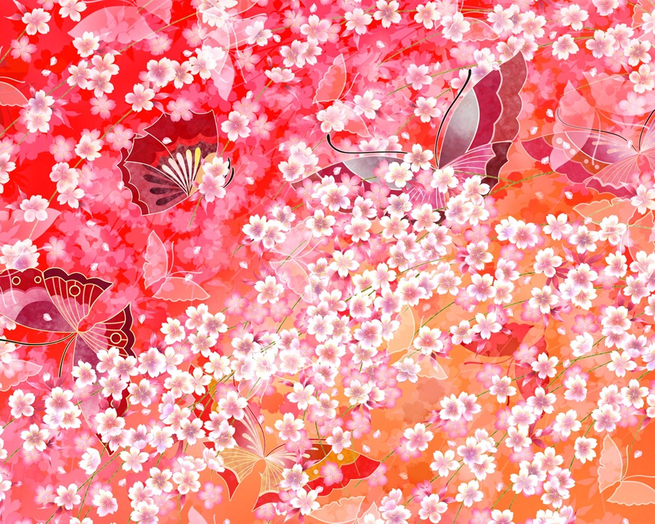 日本スタイルの壁紙パターンと色 #14 - 1280x1024