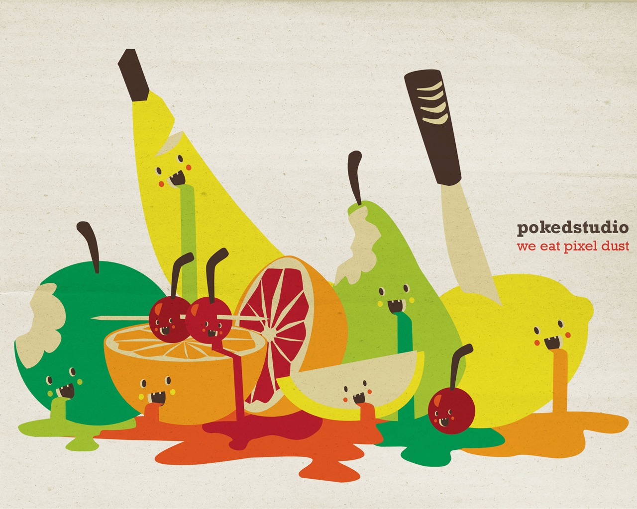 Poked Studio tide wallpaper illustration design #11 - 1280x1024