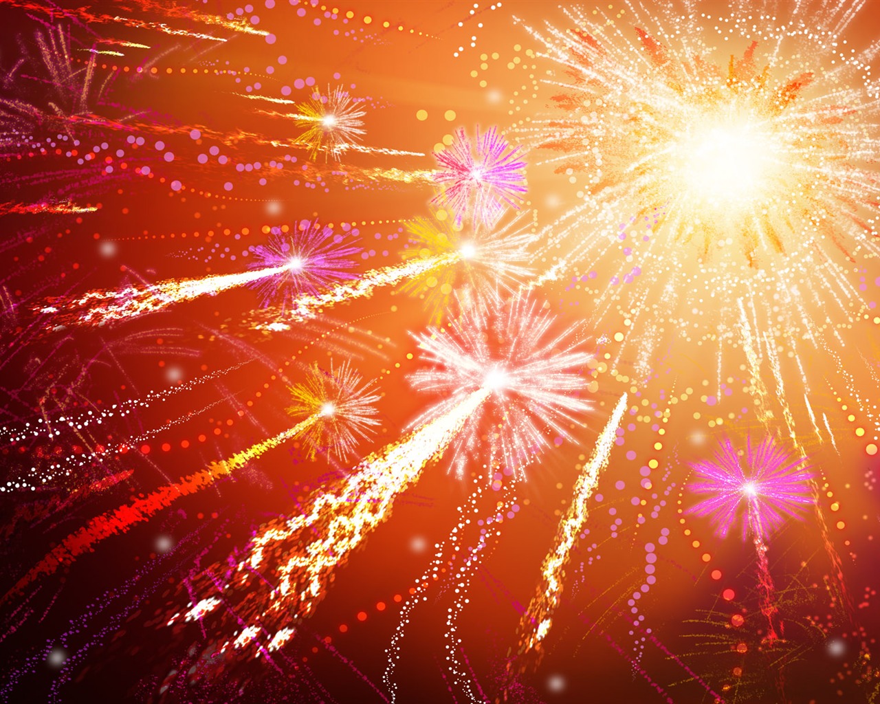 Colorful fireworks HD wallpaper #6 - 1280x1024